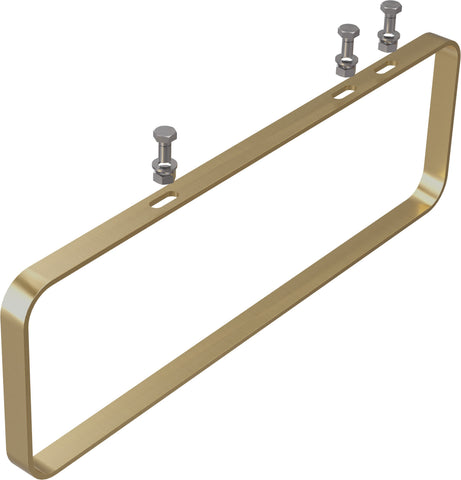 Abode Tableau/Iox Shelf & Tablet Basin Set - Chalk White w/Brushed Brass Finishes