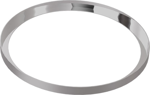 Abode Tableau/Cava Shelf & Round Basin Set - Chalk White w/Chrome Finishes