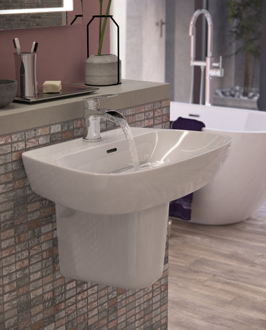 Amazon 600x400mm 1TH Basin & Full Pedestal