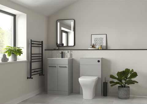 Volga 510mm F/S Furniture Pack - White Gloss w/Black Finishes