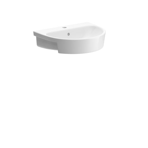 Cliff 555x435mm 1TH Semi Recessed Basin