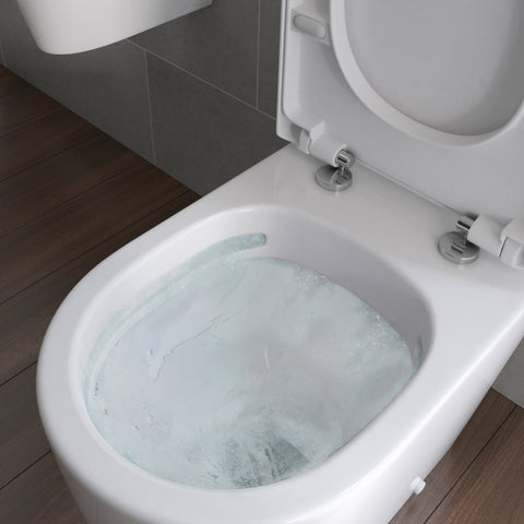 Cliff Rimless Close Coupled Fully Shrouded Comfort Height WC & Soft Close Seat