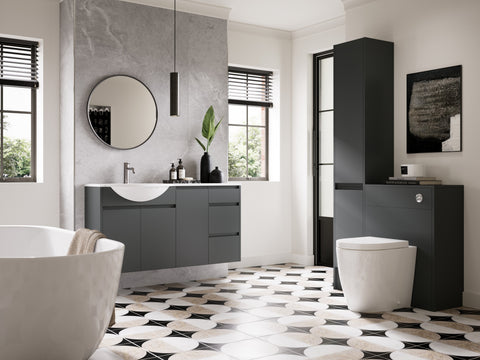 Cauvery Standard Depth End Panel - Matt Graphite Grey