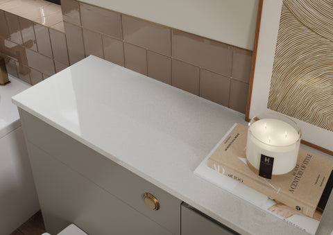 Cauvery 1536mm Standard Basin  WC & 3 Drawer Unit Pack - Matt Stone (Oak Cab)