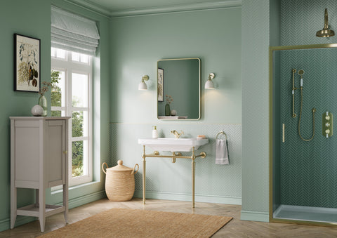 Cecil 810mm 1TH Console Basin - Brushed Brass