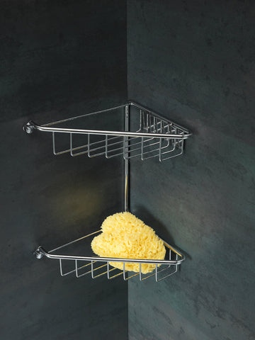 Ellen 2-Tier Corner Shower Caddy - Chrome