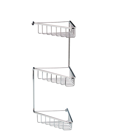 Ellen 3-Tier Corner Shower Caddy - Chrome