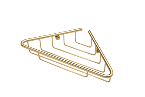 Ellen 1-Tier Corner Shower Caddy - Brushed Brass