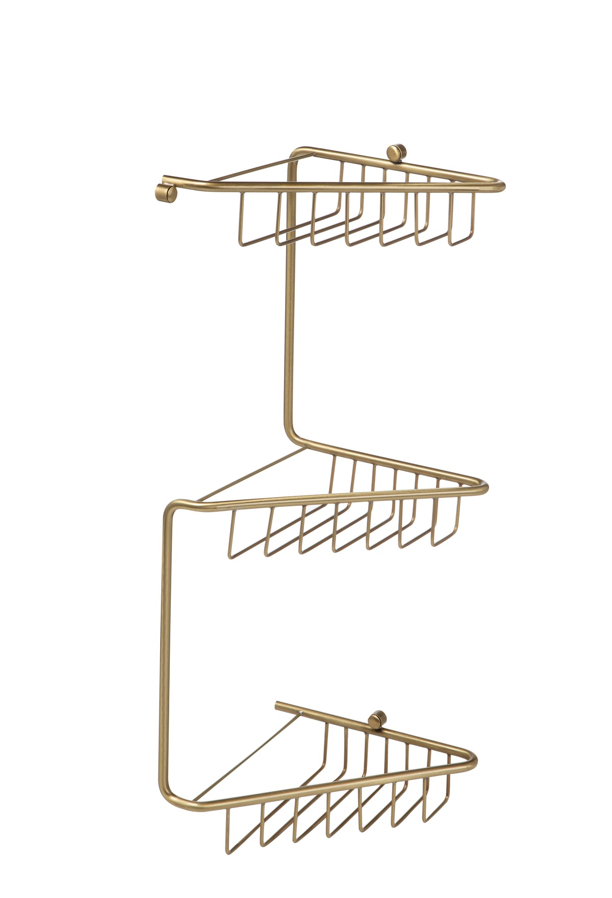 Ellen 3-Tier Corner Shower Caddy - Brushed Brass