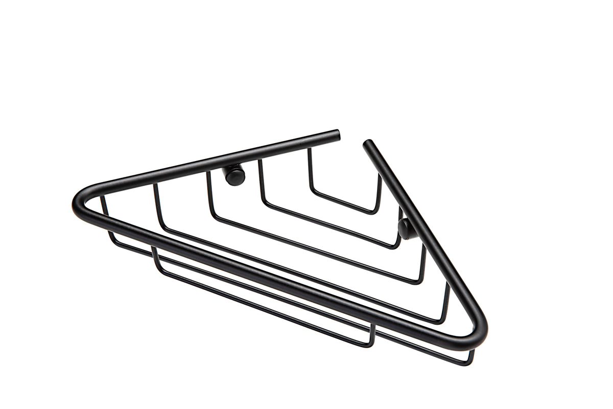 Ellen 1-Tier Corner Shower Caddy - Black