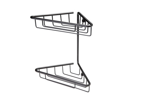 Ellen 2-Tier Corner Shower Caddy - Black