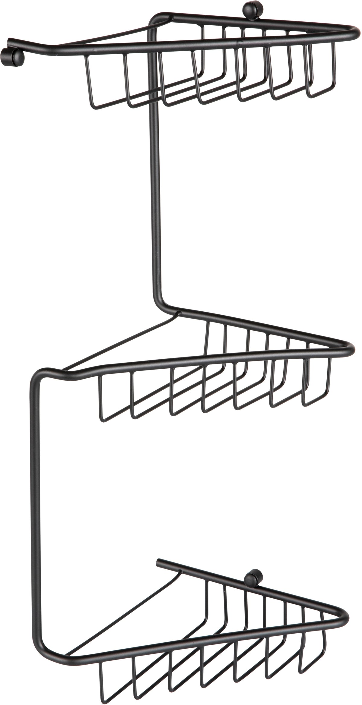 Ellen 3-Tier Corner Shower Caddy - Black