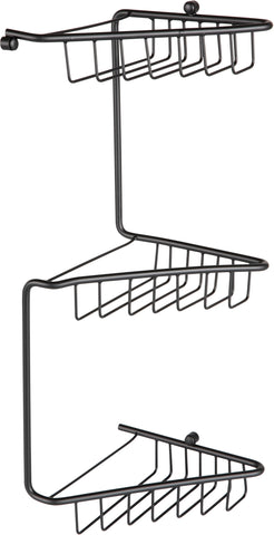 Ellen 3-Tier Corner Shower Caddy - Black