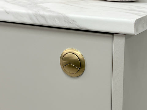 Dual Push Button Cover (Rod) - Brushed Brass