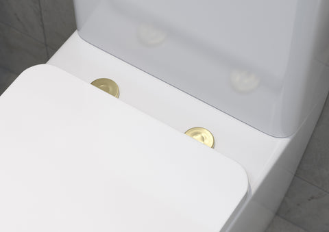 Toilet Seat Cover Caps - Brushed Brass