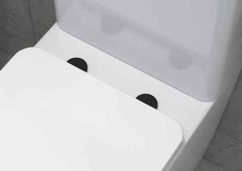 Toilet Seat Cover Caps - Matt Black