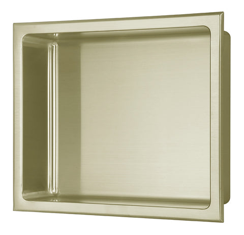 305x360mm Bathroom Niche - Brushed Brass