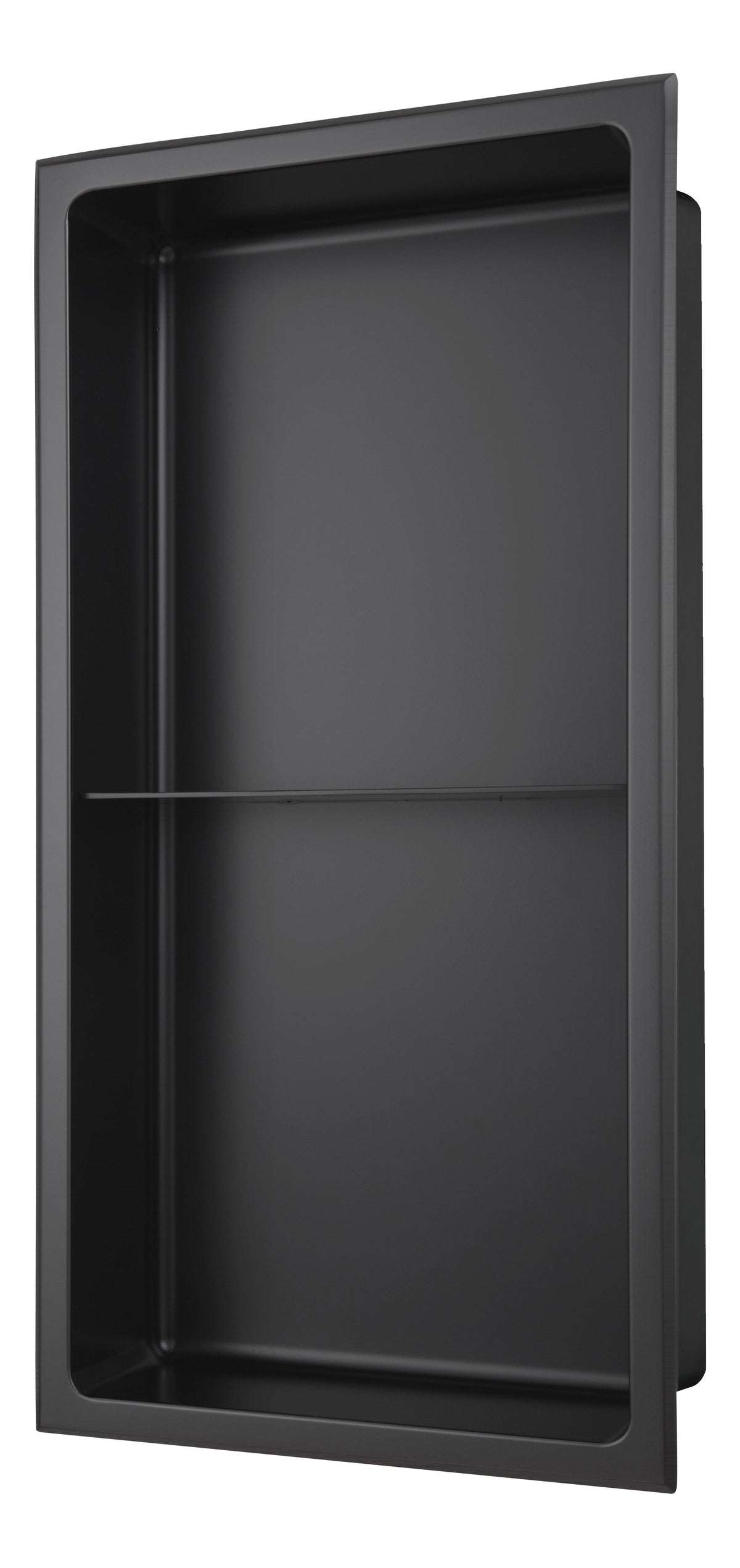 610x305mm Bathroom Niche - Matt Black