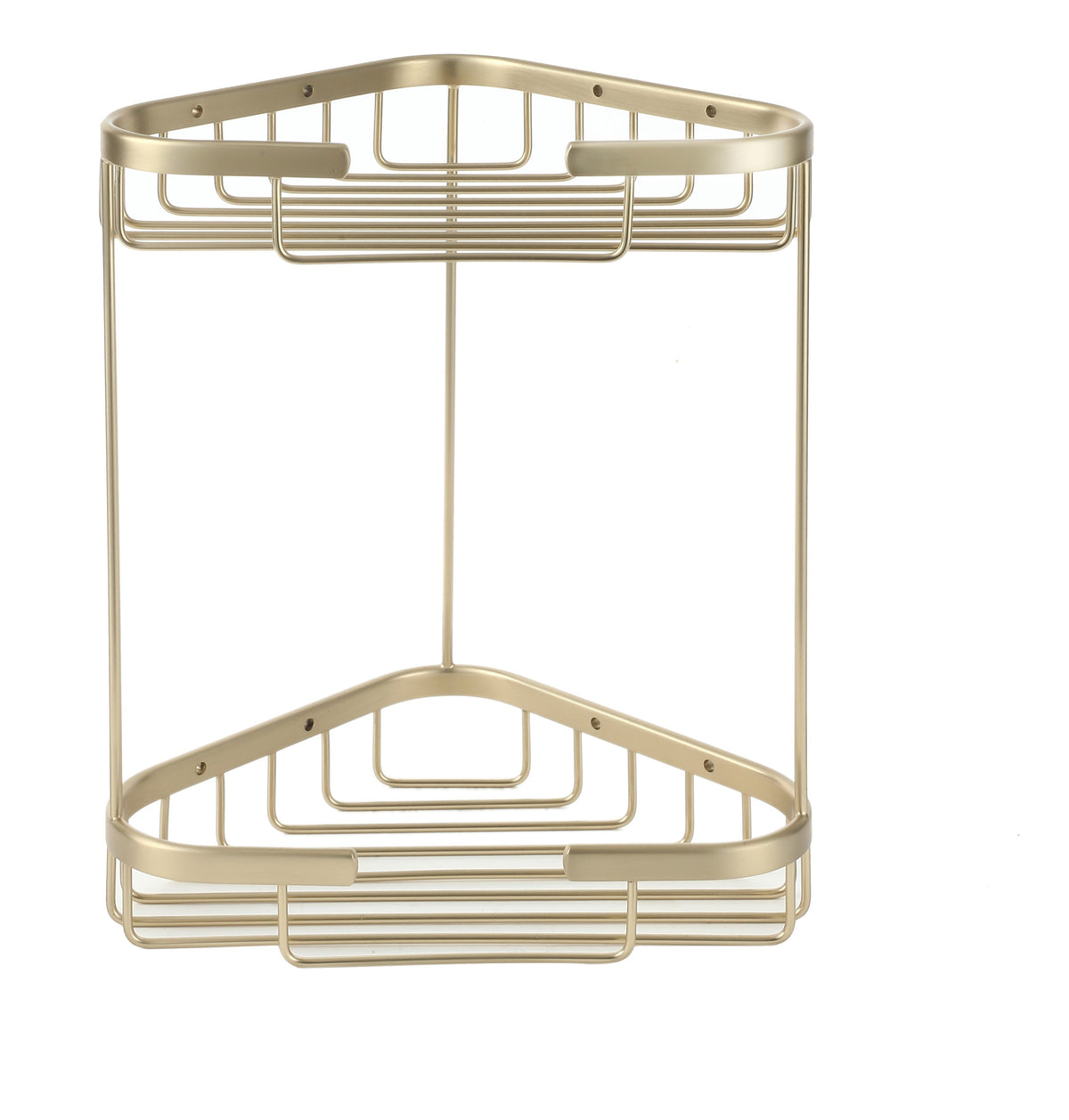 Niger 2-Tier Storage Basket - Brushed Brass