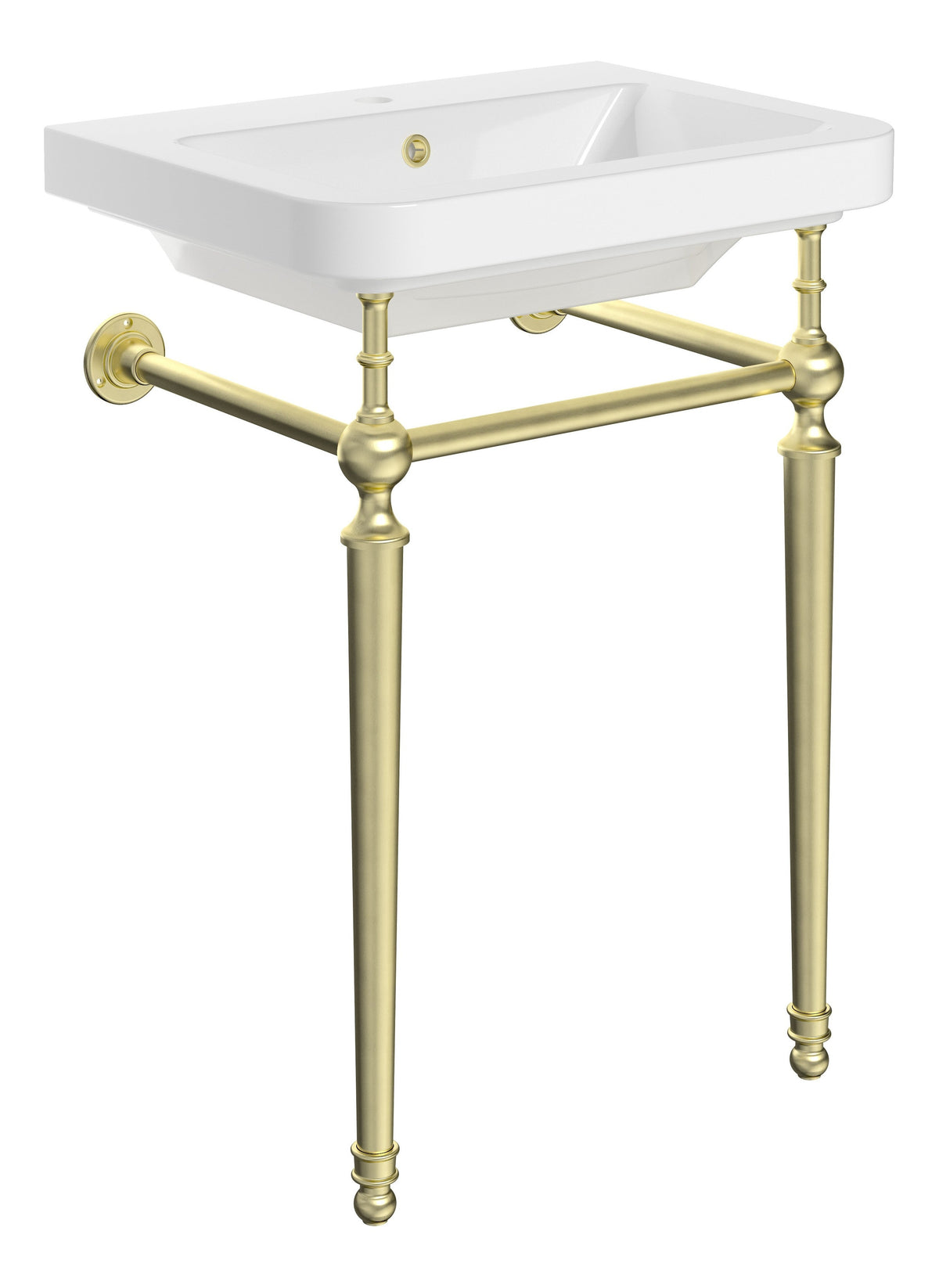 Cecil 610mm 1TH Console Basin - Brushed Brass