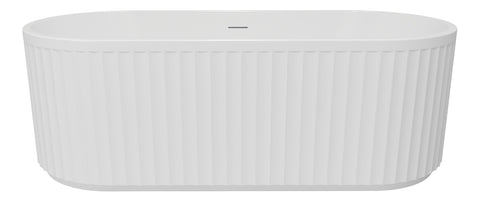 Ribbed Fluted Freestanding 1700x750x570mm 0TH Bath