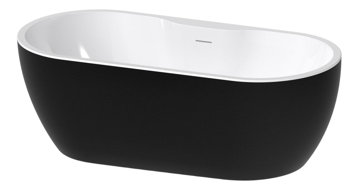 Freestanding 1650x745x580mm 0TH Bath - Gloss Black
