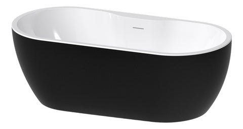 Freestanding 1650x745x580mm 0TH Bath - Gloss Black