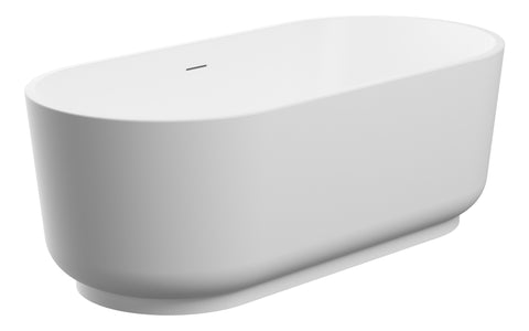 Lule Freestanding 1685x804mm 0TH Bath - Matt White