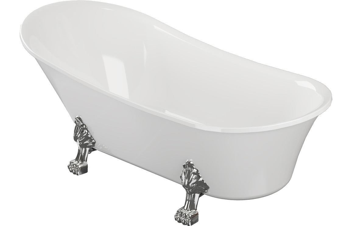 Tiel Freestanding 1620x700x770mm 0TH Bath w/Feet