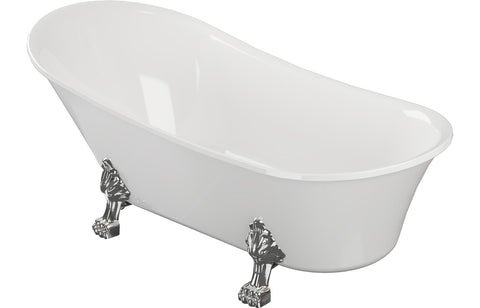Tiel Freestanding 1620x700x770mm 0TH Bath w/Feet