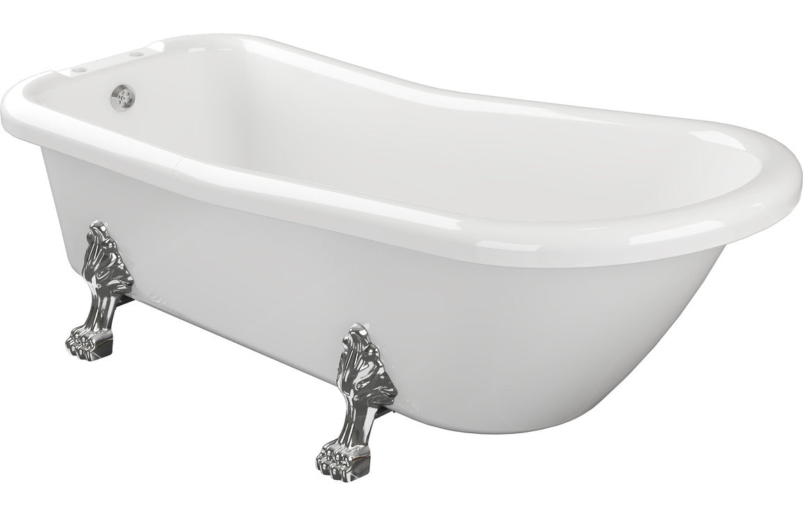 Bays Freestanding 1530x670x760mm 2TH Bath w/Feet
