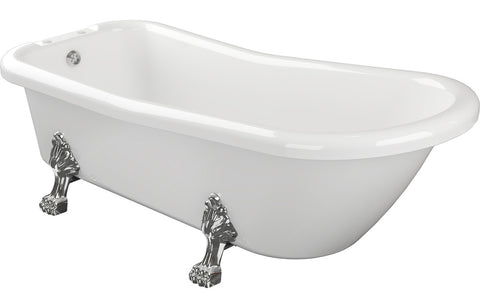 Bays Freestanding 1530x670x760mm 2TH Bath w/Feet
