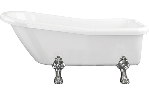 Bays Freestanding 1530x670x760mm 2TH Bath w/Feet