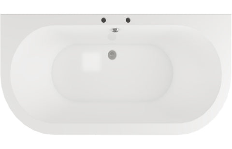 Findham Freestanding Back To Wall 1700x800x600mm 2TH Bath w/Feet - White