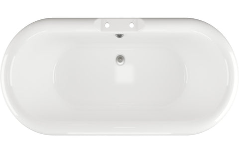 Ribble Freestanding 1690x740x620mm 2TH Bath w/Feet - White