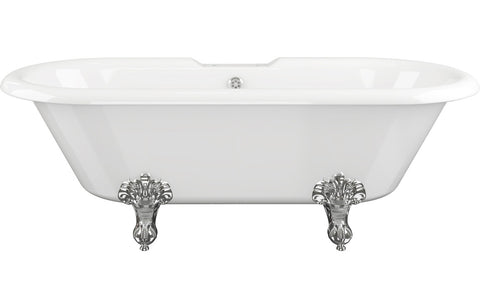 Ribble Freestanding 1690x740x620mm 2TH Bath w/Feet - White
