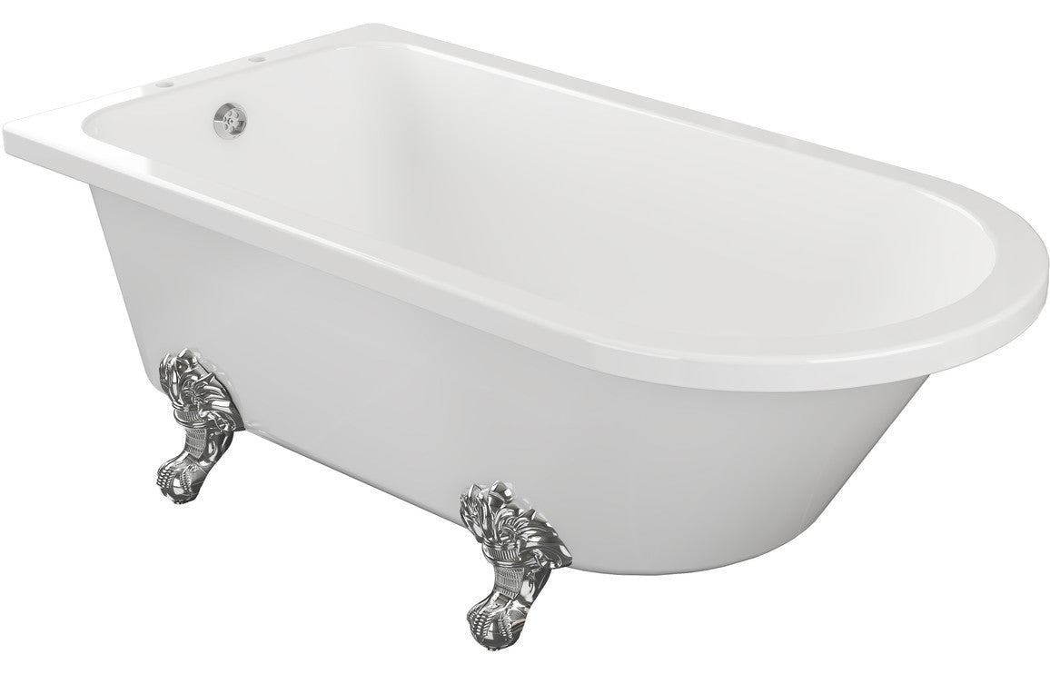 Clyde Freestanding 1500x750x650mm 2TH Corner Bath w/Feet
