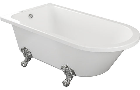 Clyde Freestanding 1500x750x650mm 2TH Corner Bath w/Feet