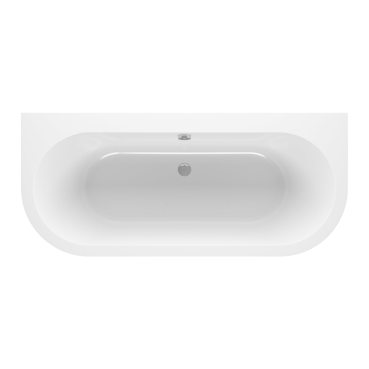 Santiam Back To Wall SUPERCAST 1700x750x600mm 0TH Bath w/Legs