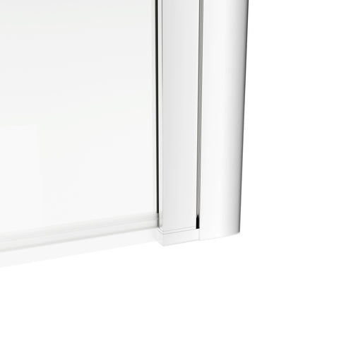 800x1400mm Square Bath Screen (6mm) - Chrome