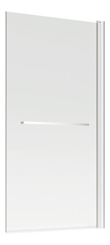 800x1500mm Single Straight Bath Screen w/Rail (6mm) - Chrome