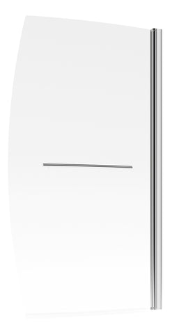 900x1500mm Space Saver Bath Screen (6mm) - Chrome