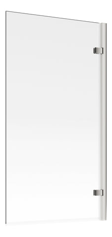 850x1500mm Hinged Straight Bath Screen (6mm) - Chrome