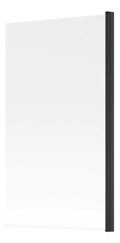 800x1400mm Square Bath Screen (6mm) - Black