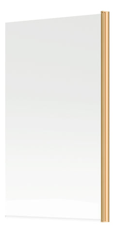 800x1400mm Square Bath Screen (6mm) - Brushed Brass