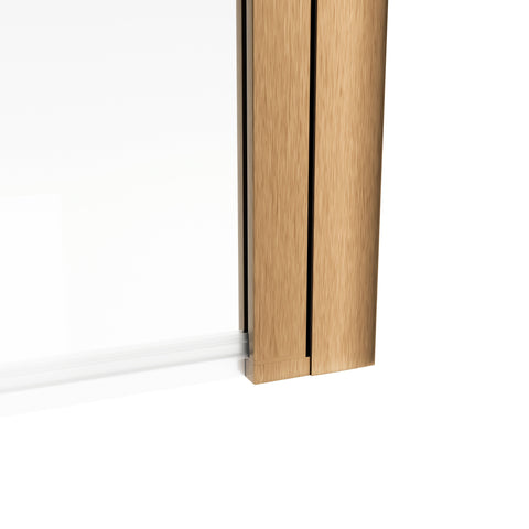 800x1500mm Single Straight Bath Screen (6mm) - Brushed Bronze