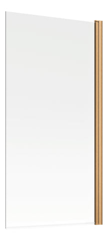 800x1500mm Single Straight Bath Screen (6mm) - Brushed Bronze