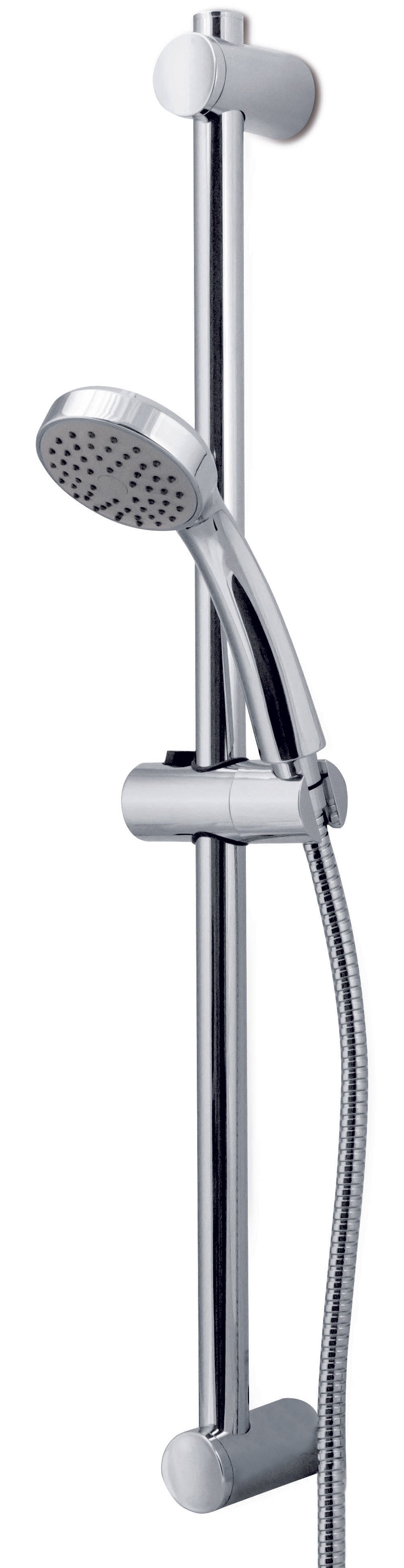 Vema Timea Chrome Riser  Handset & Hose Set