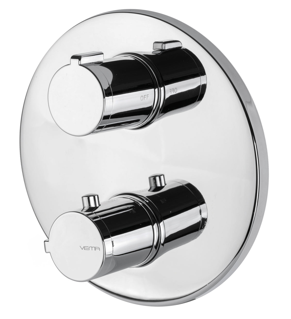 Vema Round Two Outlet Thermostatic Mixer Valve