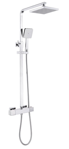 Aray Cool-Touch Thermostatic Mixer Shower w/Riser & Overhead Kit - Chrome